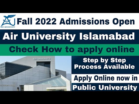 How to apply online in Air University Islamabad | Apply now for AU Entry Test 2022 |Admissions open!