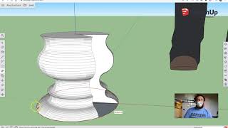 Revolve a Vase - SketchUP