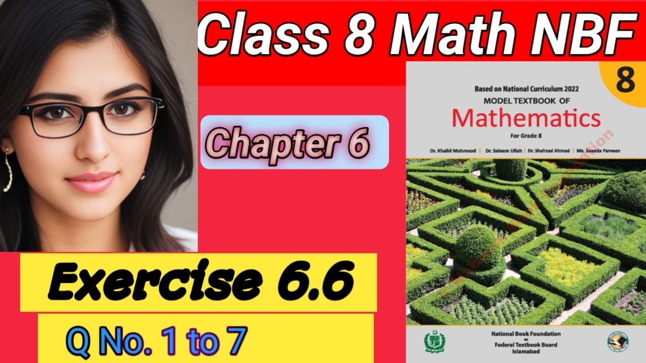 8th Class Math II National Book Foundation II Unit 6 Exercise No 6.6 II ...