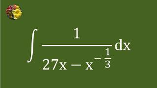 A Simple Beginner Integral Using a Clean Substitution Technique