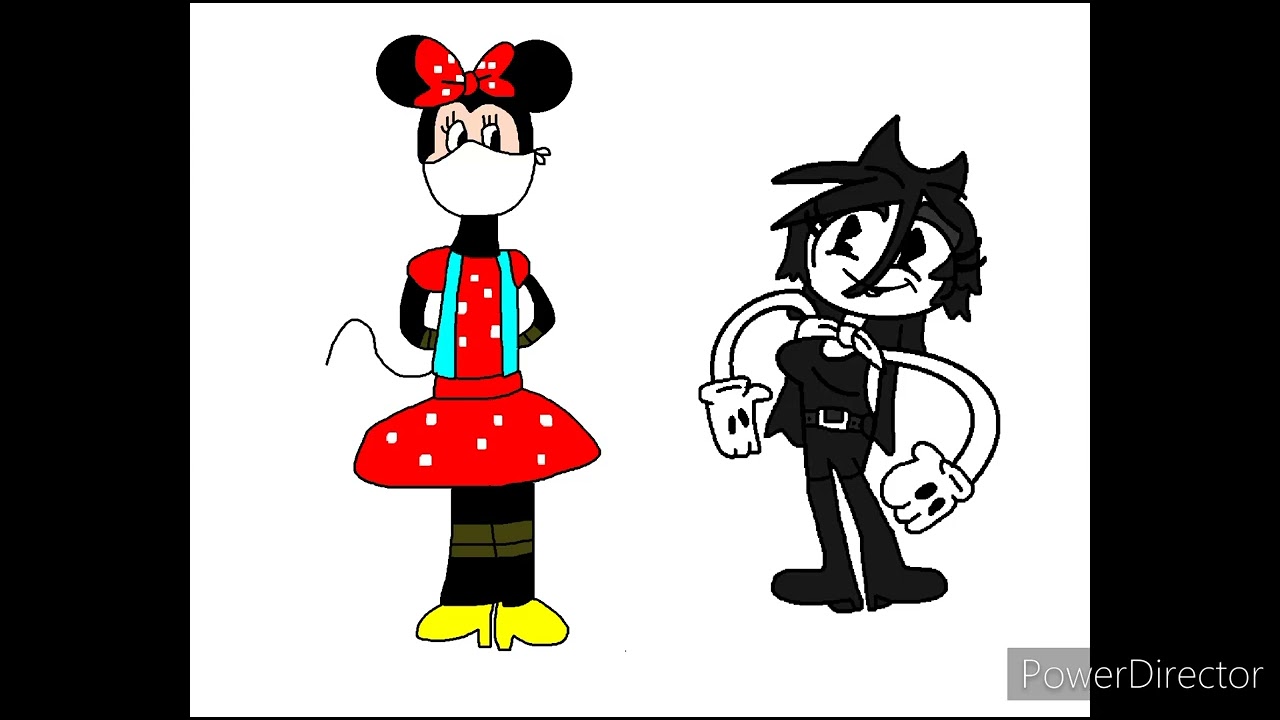 Fazbear and Friends/Zamination Human Edition - Bendy Captures Minnie Mouse.