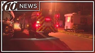 Dog alerts sleeping family to fire at Pinellas Park RV park