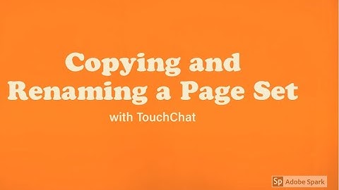 Copying and Renaming Vocabulary in TouchChat