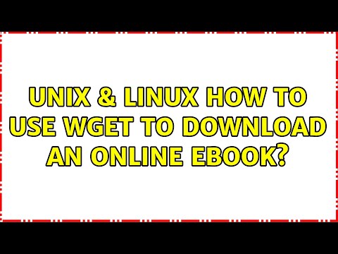 Unix & Linux: How to use wget to download an online eBook? (2 Solutions!!)