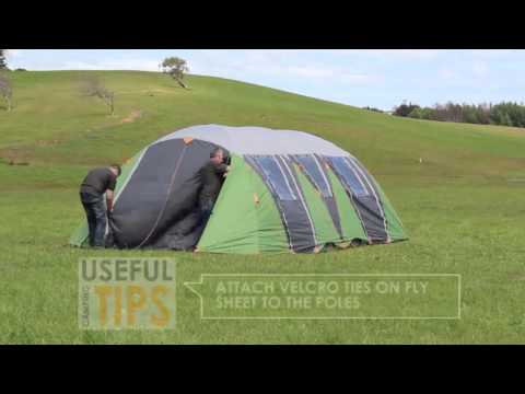 Explore Planet Earth Maximus 9 Person Tent - pitching