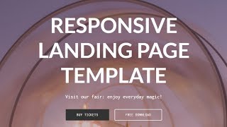 Bootstrap Landing Page Template - Free HTML Website Templates
