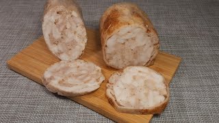 Проще простого!!!Натуральная куриная колбаса/Homemade chicken roll