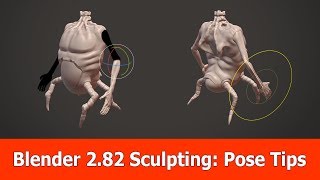 Blender 2.82 Sculpting Tips & Tutorial: Pose a Character