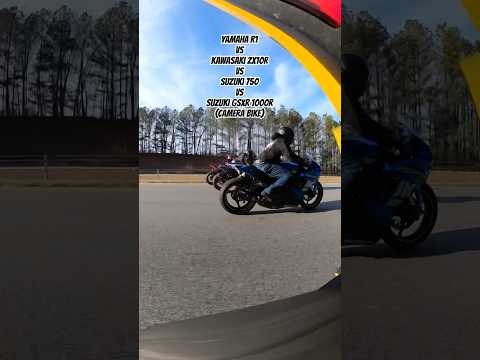 What do you see ? Yamaha R1 vs Kawasaki Zx10r vs Suzuki Gsxr 750 vs Suzuki Gsxr 1000R