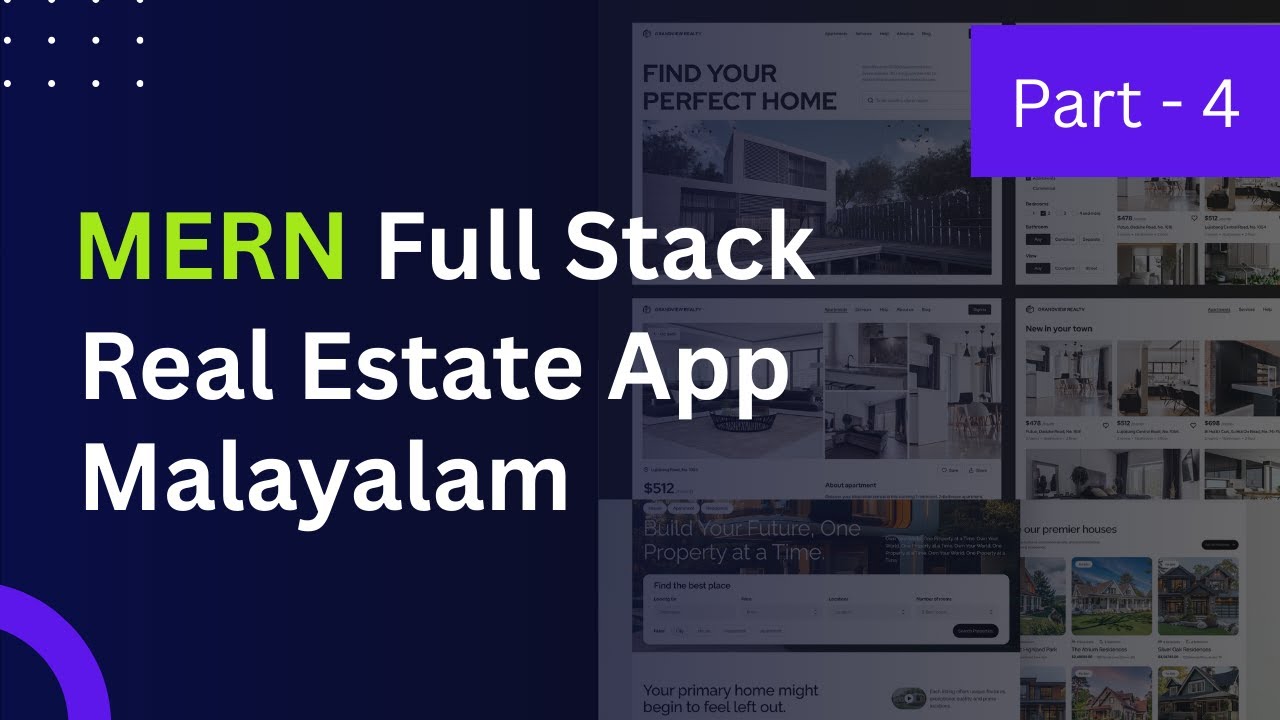 Part - 4 | React and Node.js Real Estate Project Tutorial Malayalam ...