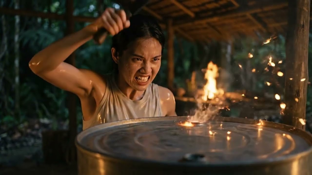 Solo Survival in the Deep Forest (ASMR) | Girl Restores a Hidden Jungle House