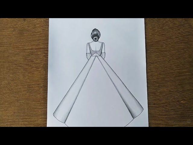 Dress Drawing Evening gown Princess line, girl fashion, blue, fashion,  disney Princess png | PNGWing