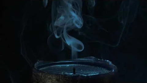 Candle blow out moonlight smoke