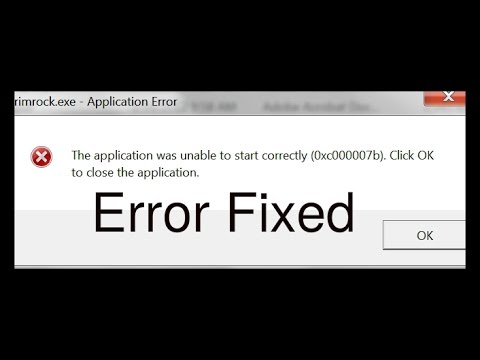 The Application Was Unable To Start Correctly 0x00007b Error Fixed