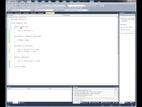 Debugging C++ in Visual Studio 2010