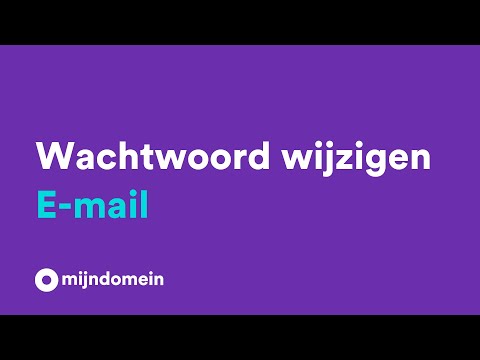 Helpdesk: E-mailadres wachtwoord wijzigen | Mijndomein