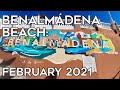 Benalmadena Beach Walking tour | February 2021 | Benalmadena, Malaga, Costa del Sol, Spain