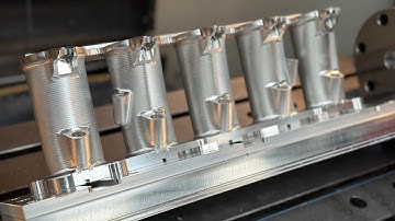 Start to finish billet inlet runners on a Haas vf3 with 4th axis trunnion