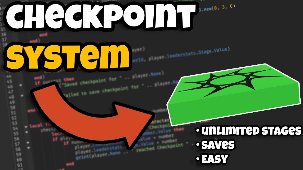 How to Make a Checkpoint System that Saves Progress in Roblox Studio!