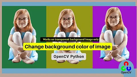 How to Change the Background Color opencv python  (Transparent  Background Image)