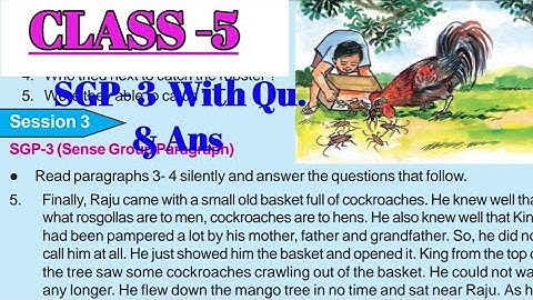Class-5: ENGLISH: Main Lesson-2: SGP-3 of "Raju and the Rooster" : Odia Medium