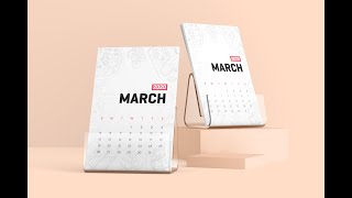 Desk Calendar with Plastic Stand Mockup - How to Edit screenshot 5