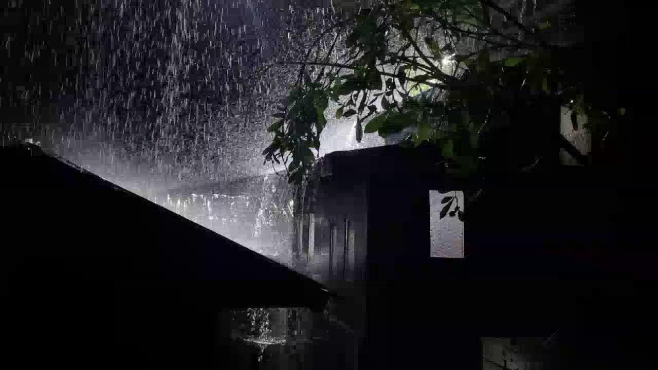 Strong Rain Sounds on Tin Roof for Deep Sleep