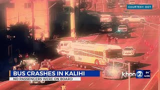 Bus crash near Kalihi transit station, under investigation