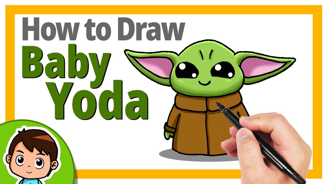 How to Draw Baby Yoda  Step by step 