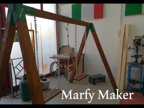 Altalena legno e ferro fai fa te homemade wood and iron swing diy ... Altalena legno fai da te