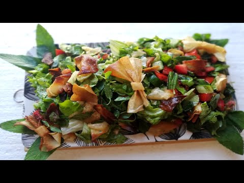 #سلطة_فتوش طريقة تحضير الفتوش & Best Fattoush salad recipe & Fettuş Salatası Tarifi