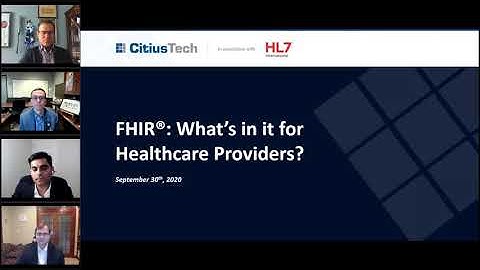 HL7 Panel Discussion | FHIR®: What’s in it for Healthcare Providers?