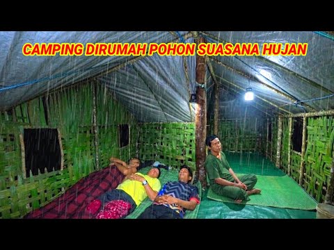 Drenched by heavy rain overnight in a high tree cabin by the river Fhishig & sleeping soundly unt...