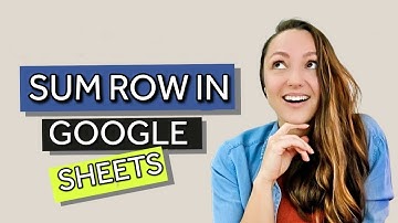 How to sum row in Google Sheets