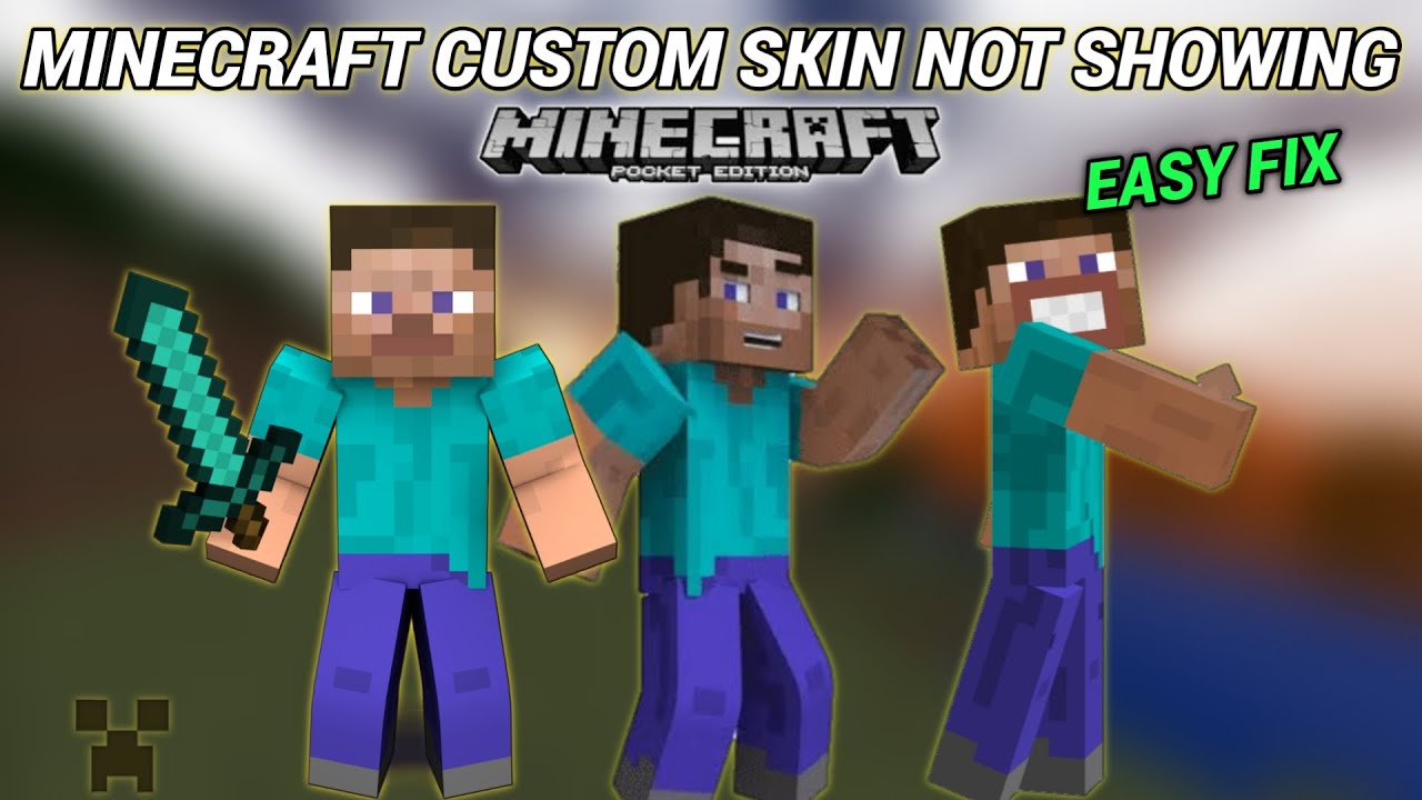 How To Fix Minecraft Custom Skin Not Showing [Easy Fix] In Hindi YouTube