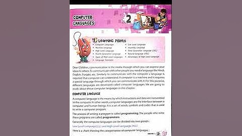 Computer, Class 5( Chapter 2, Computer Languages, Part 12)