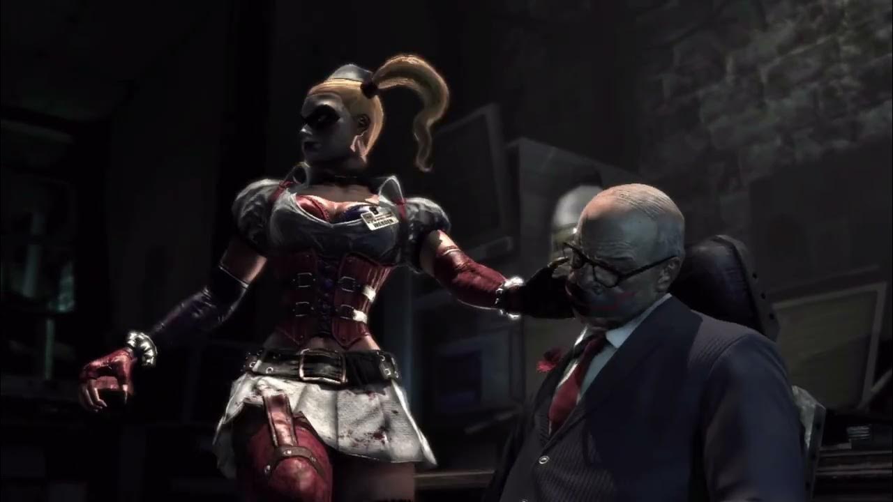 Harley Queen took the boss hostage Quincy Sharp. Arkham Asylum YouTube