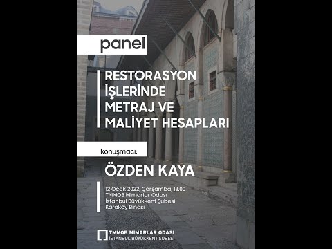 ⁣Restorasyon İşlerinde Metraj ve Maliyet Hesapları - Özden Kaya