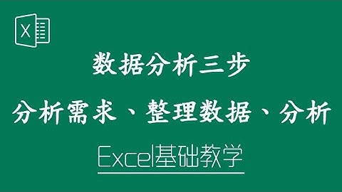 Excel 教学 - 数据分析三步：分析需求、整理数据、分析！