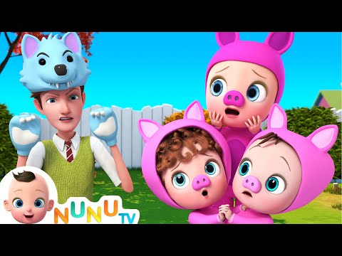 Three Little Pigs And Big Bad Wolf | Part 01 | Nursery Rhymes & Kids Songs | Baby Songs | NuNu Tv