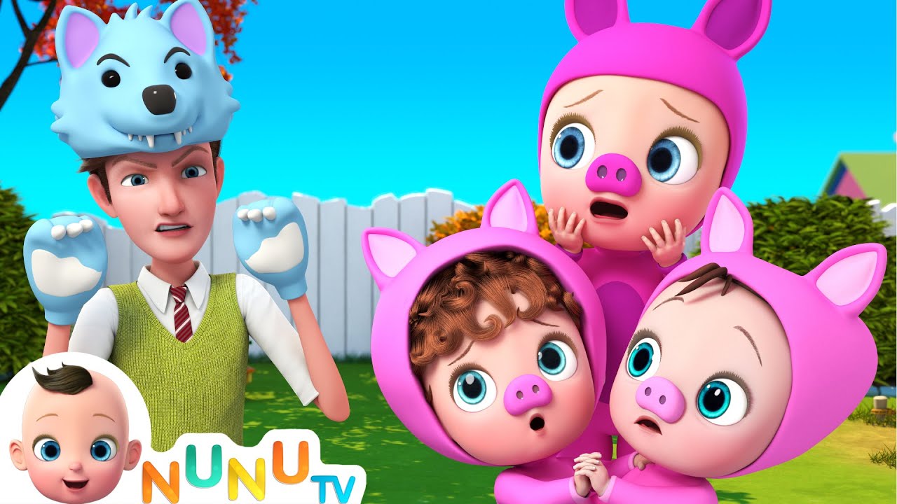 Three Little Pigs And Big Bad Wolf | Part 01 | Nursery Rhymes & Kids ...