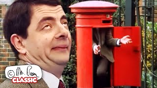 Mr Bean Escapes The Postbox! | Mr Bean Funny Clips | Classic Mr Bean