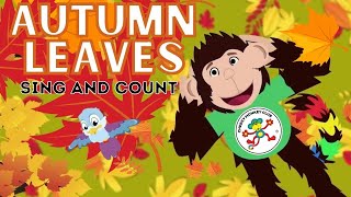 Autumn Leaves | Calming Song | Sing and Count | Catch the Leaves in Fall | Cheeky Monkey Club