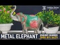 Metal elephant  golden divine creations jaipur