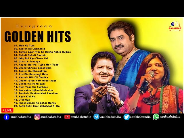 Best Evergreen Golden Hit Sings Kumar sanu, Alka Yagnik, Udit Narayan Best #bollywood #90severgreen class=