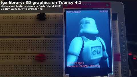 3D graphics on Teensy 4.1 part 4. Not yet running crysis :-)