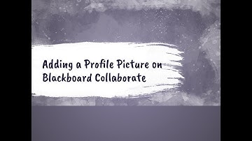 Add Profile Picture on Blackboard Collaborate