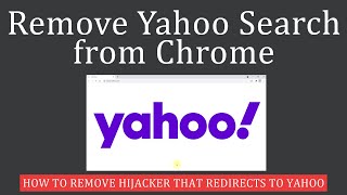 how to remove yahoo search from chrome browser?