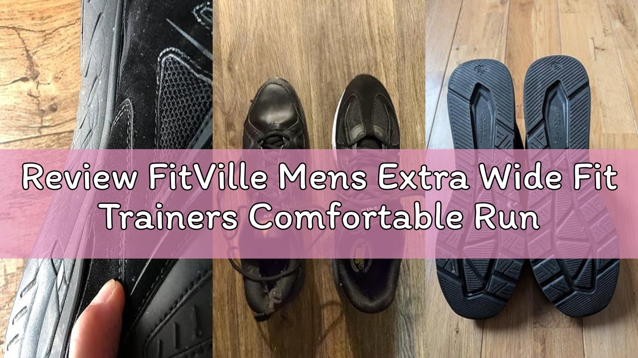 Review FitVille Mens Extra Wide Fit Trainers Comfortable Running Sneakers Lightweight Walking Shoes