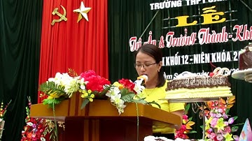 Bài phát biểu lấy đi nhiều nước mắt trong buổi lễ tri ân và trưởng thành - trường THPT Sầm Sơn